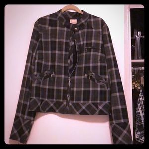 Grayscale check jacket
